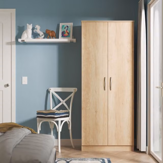 Ready Assembled 2 U Hampshire 2 Door Wardrobe in Light Brown – 1