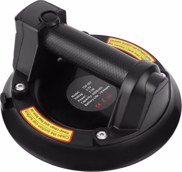 SPETLEK Heavy Duty Electric Vacuum Suction Cup Lifter in Black