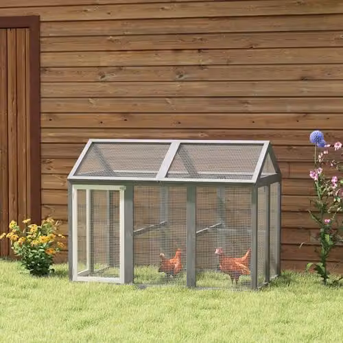 PawHut Large Combinable Chicken Run Pet Playpen in Grey – 2