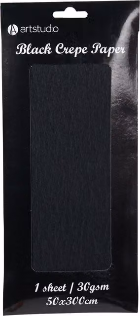 Art Studio Black Crepe Paper