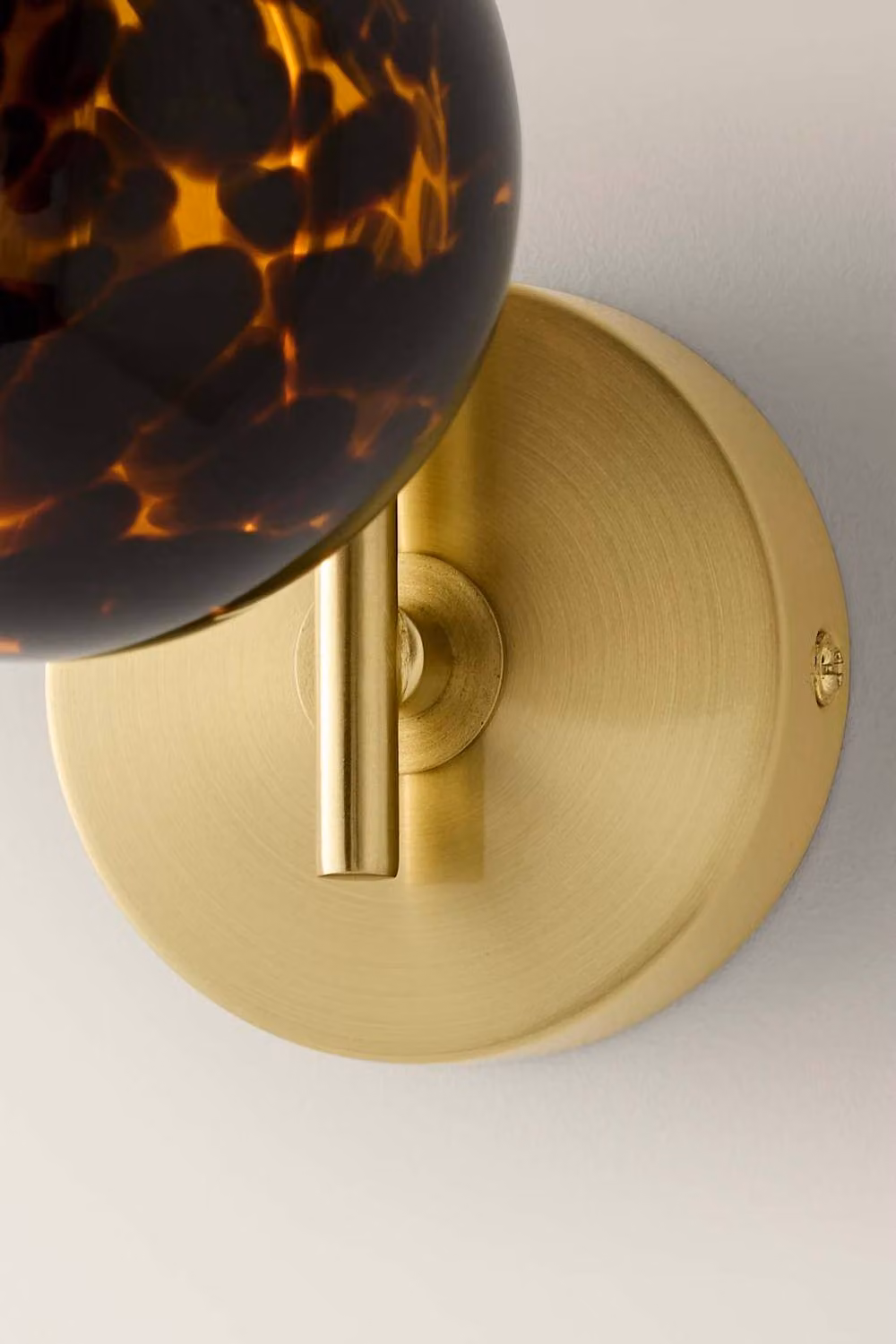 ValueLights Chiara Leopard Print Hand Blown Glass Globe Wall Light in Gold and Black – 4