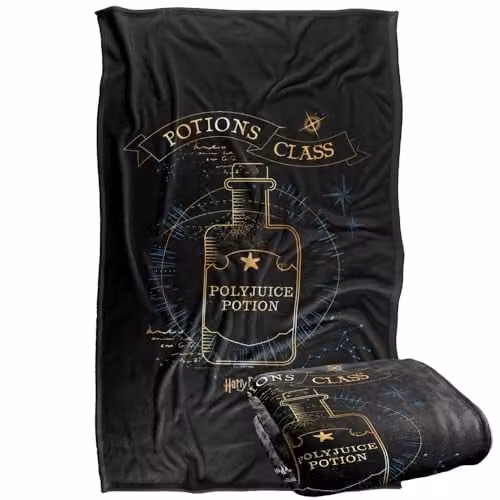 LOGOVISION Harry Potter Potions Class Super Soft Fleece Throw Blanket, Multicolour, W: 91.44 cm, L: 147 cm