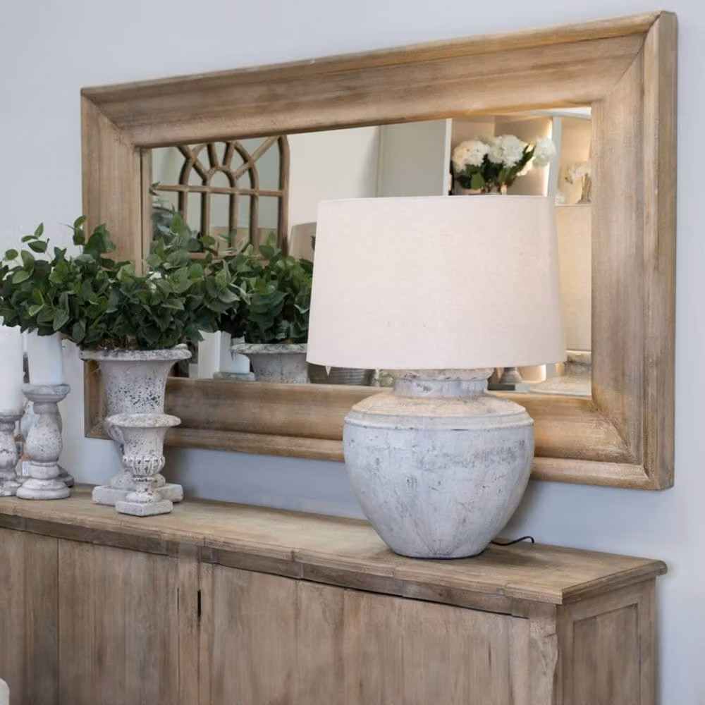 Lemon Pavilion Copgrove Collection Rectangular Wall Mirror in Brown, W: 100 cm, H: 200 cm – 3