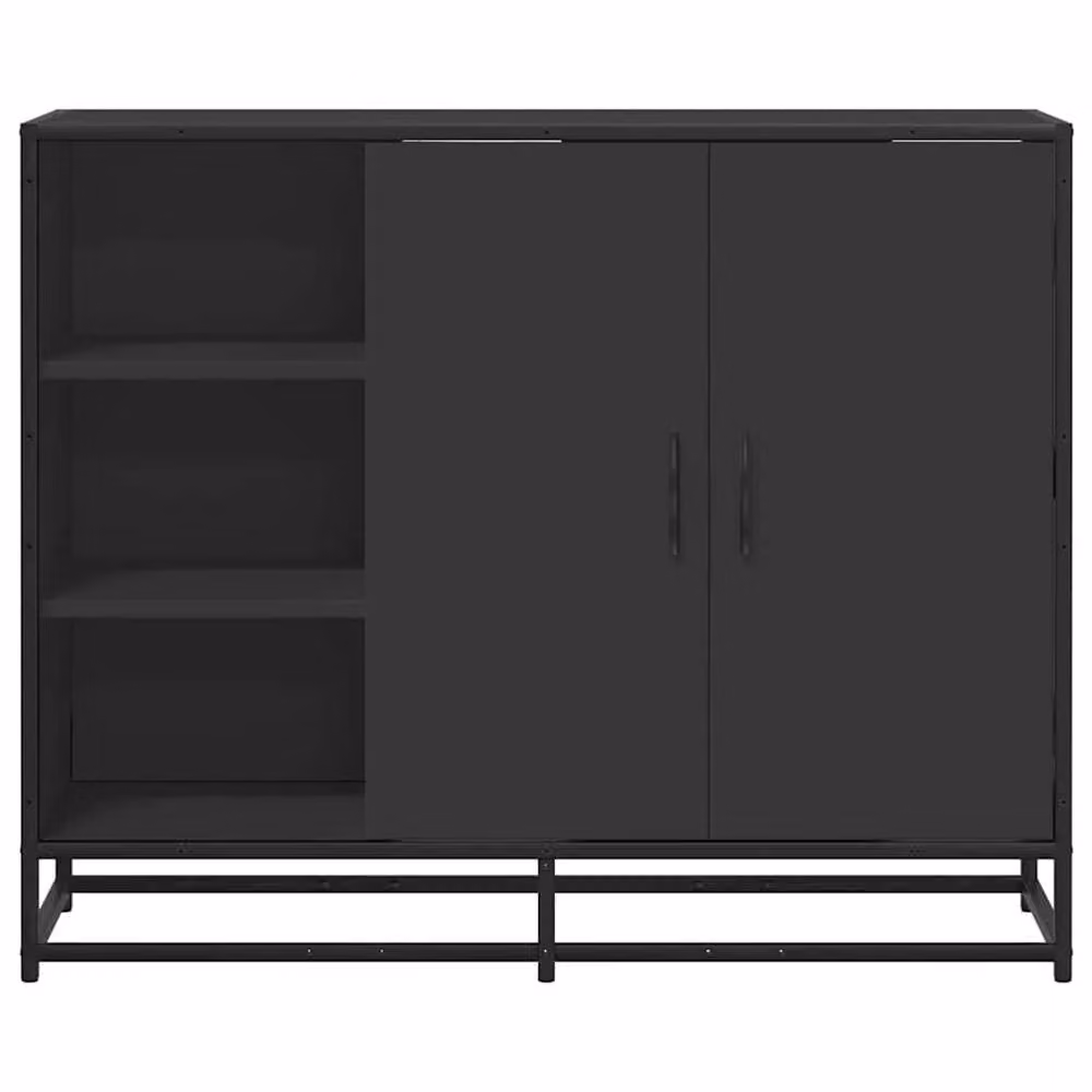 Berkfield Home Industrial Sideboard in Black, W/D/H: 92 x 35 x 76 cm – 3