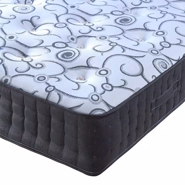 Bedmaster Affinity Hybrid Pocket Sprung Memory Foam Mattress in Grey, W/D/H: 200 x 200 x 25 cm