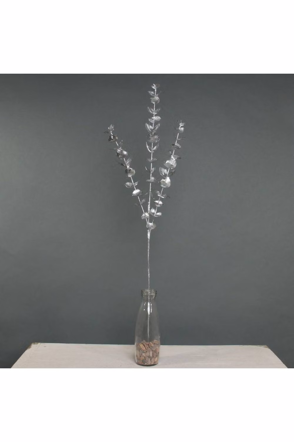 KDMD Silver Metallic Eucalyptus Spray, 2 Pack of 3 Stems – 2