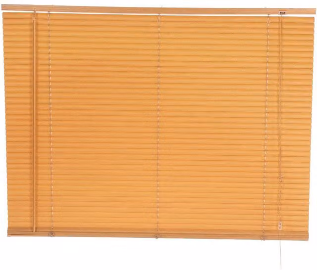 Oypla PVC Teak Wood Effect Venetian Window Blinds in Brown, W: 120 cm x H: 150 cm