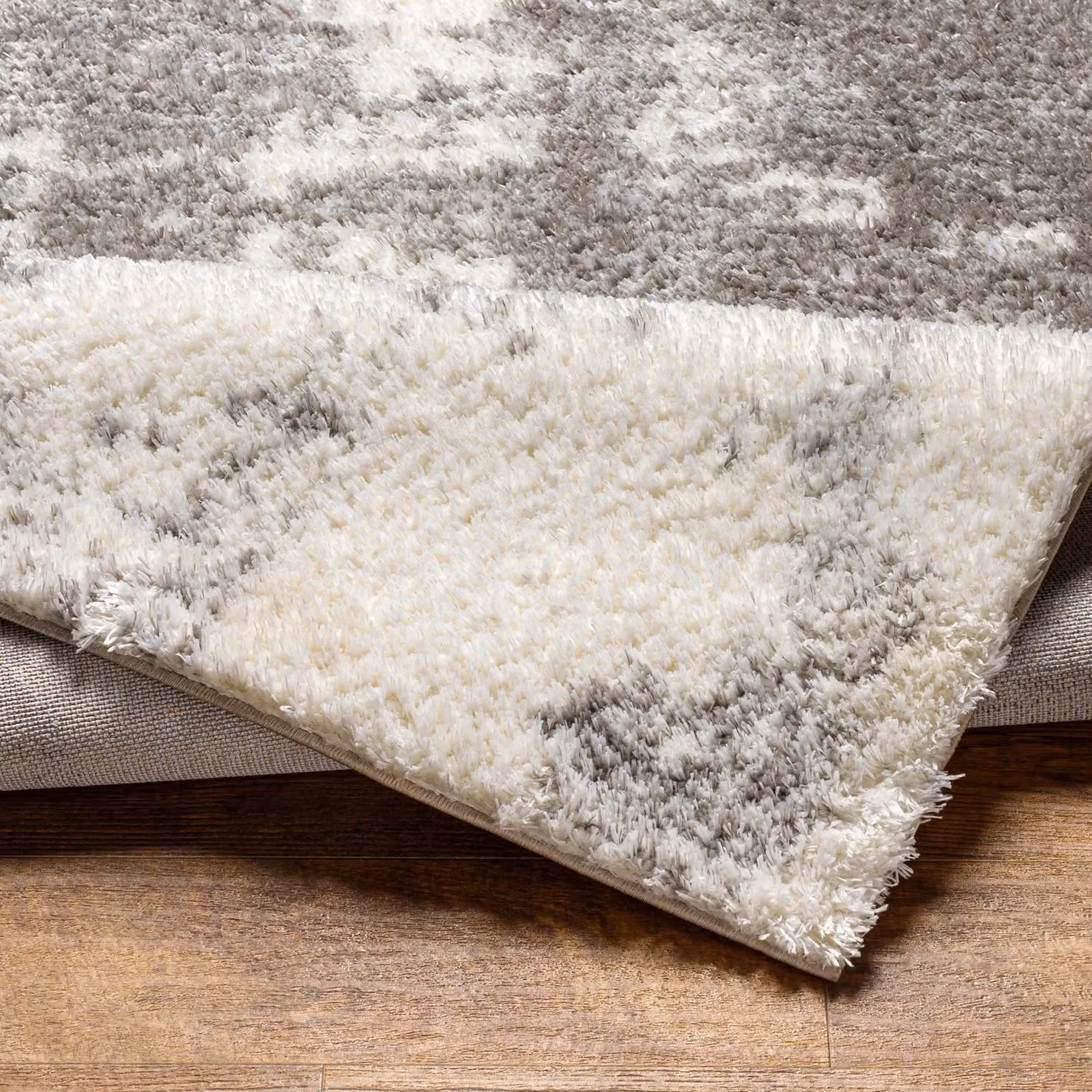 Livabliss Cloudy Shag Modern Abstract Plush Pile Rug in Grey, Beige and White, W: 160 cm, L: 215 cm – 3