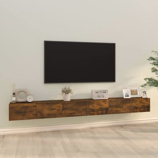 Berkfield Home 3 Piece Smoked Oak TV Cabinet Set in Brown