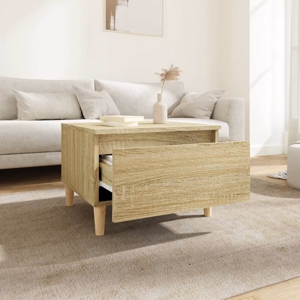 Berkfield Home Set of 2 Sonoma Oak Side Tables in Light Brown, W/D/H: 50 x 46 x 35 cm – 2