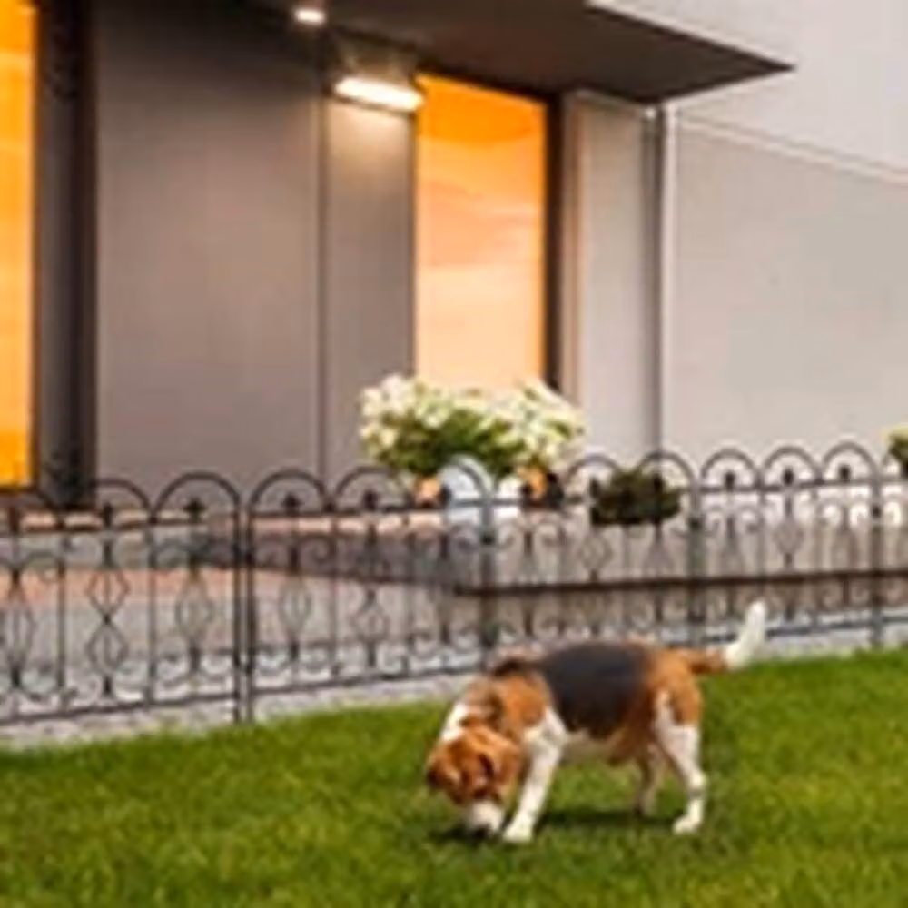 EONLION 5-Piece Heavy Duty Metal Garden Fence Animal Barrier Border in Black – 3