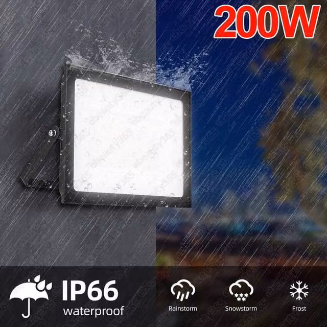 NESTLUNE 200W LED Security Floodlight in Black – 1
