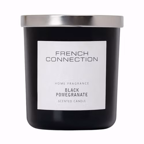 French Connection Black Collection Scented Jar Candle, Black Pomegranate, 270g – 1