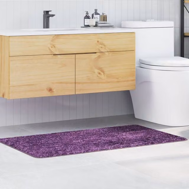 Berkfield Home Rectangular Non-Slip Bath Mat in Blue and Purple, W: 70 cm, D: 120 cm – 1