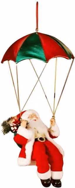 Samuel Alexander Red Hanging Parachuting Santa Christmas Decoration, Height: 60 cm – 1