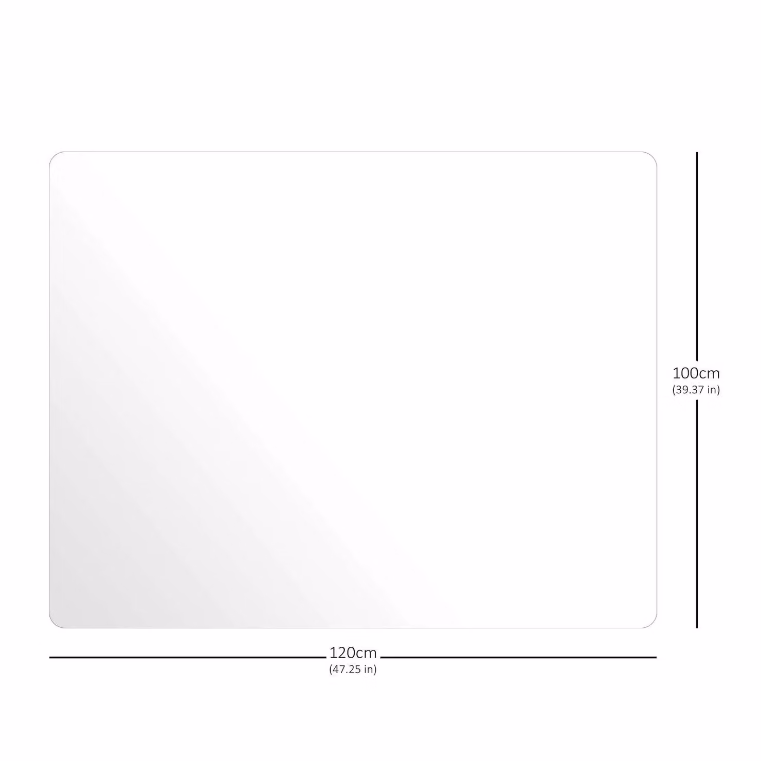 Nicoman Clear Waterproof Non-Slip Desk Pad Protector Mat, Transparent, W: 120 cm, D: 100 cm – 2