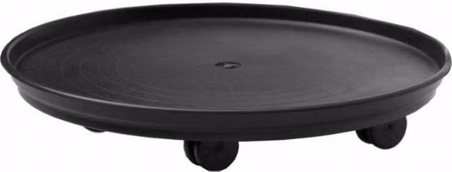 Primrose Black Plastic Medium Plant Pot Mover, Diameter: 30 cm