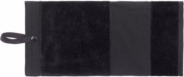 Towel City Deluxe Tri-Fold Velour Golf Towel in Black – 1