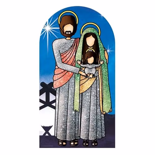 Star Cutouts Holy Religious Sacred Family Adult Cardboard Cutout, Multi-Colour, H 174 x W 93 x D 174 cm – 1