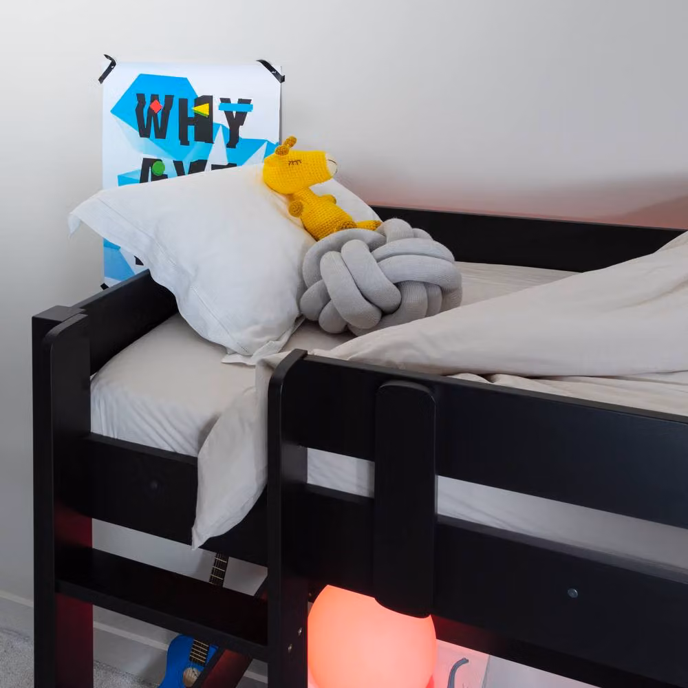 Nöa and Nani Storm Gaming Station High Sleeper Cabin Bed in Black, Single, W/D/H: 90 x 190 cm – 2