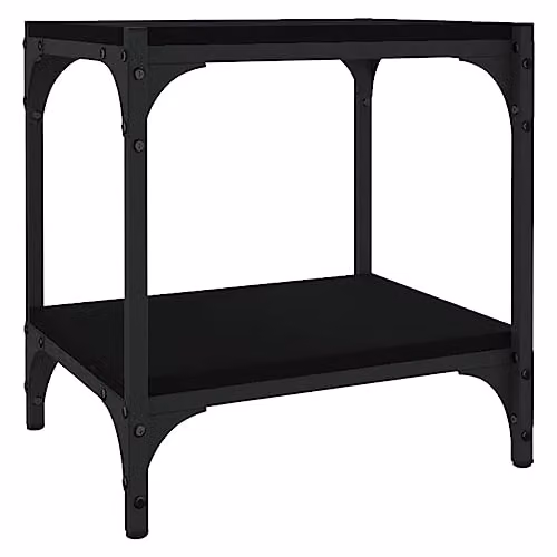 vidaXL Industrial TV Cabinet in Black, W/D/H: 40 x 33 x 41 cm, Made of MDF and Metal – 1