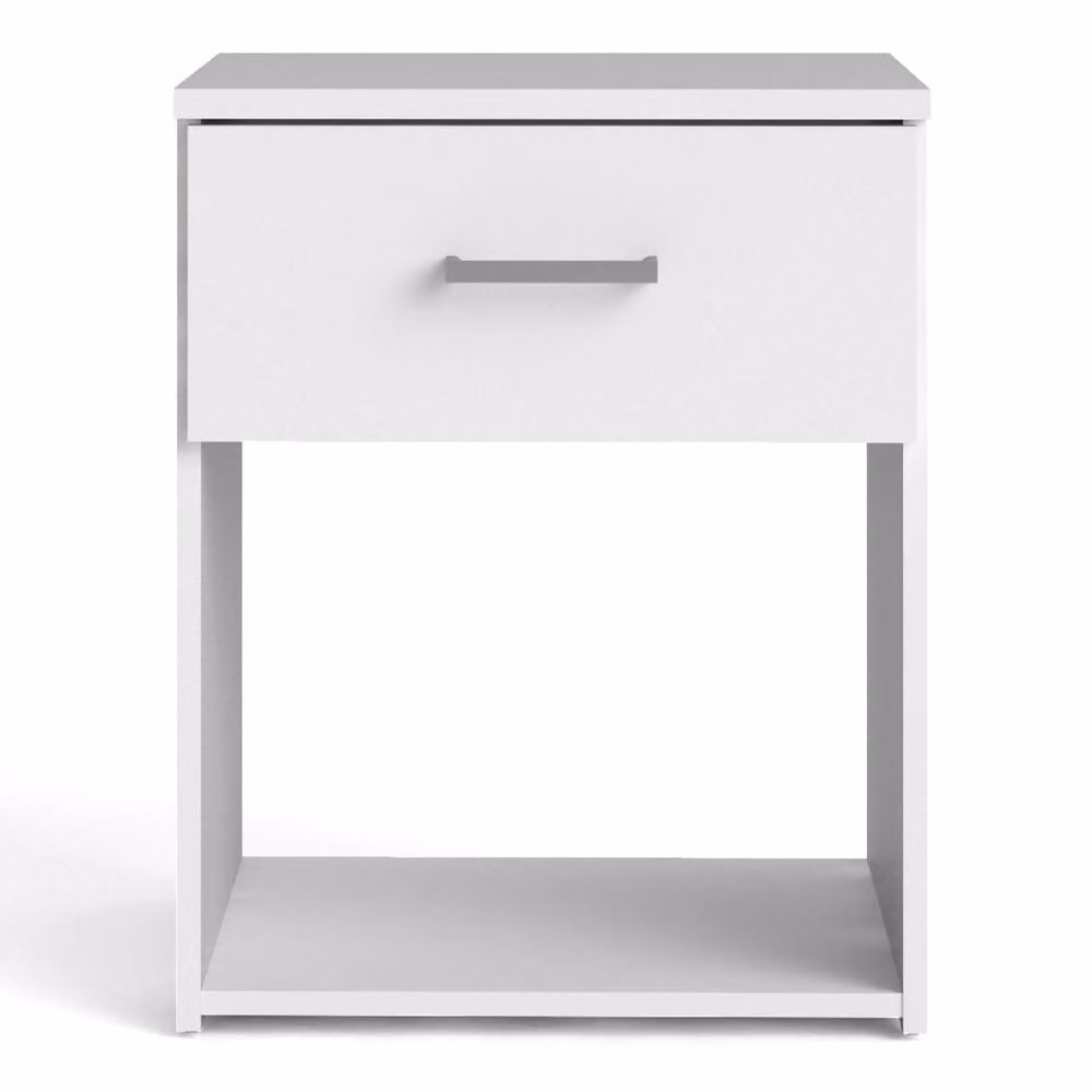 Wyld Haus Munich White Wooden Bedside Table with 1 Drawer – 2