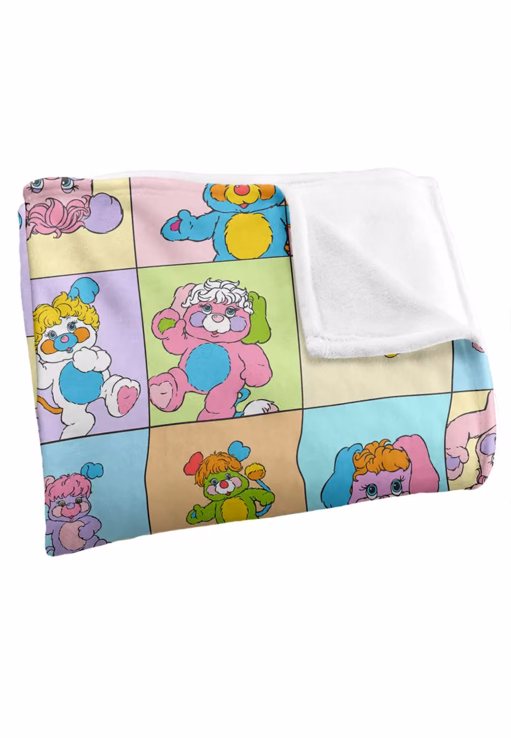 Hasbro Popples Popple Squares Silky Touch Super Soft Fluffy Throw Blanket in White, W/D: 152 x 127 cm – 2