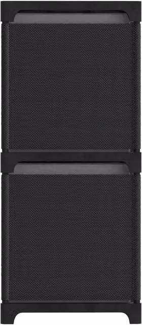 Berkfield Home Modern 5-Cube Display Shelf with Boxes in Black and Grey, W/D/H: 103 x 30 x 72.5 cm – 1