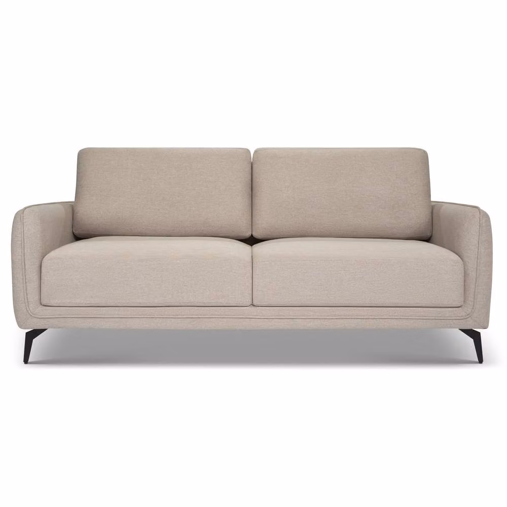 Bravich LTD Brixton 3 Seater Modern Fabric Sofa with Solid Wood Frame and Metal Legs in Beige – 2