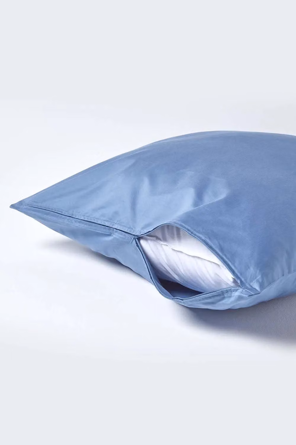 Homescapes Egyptian Cotton Pillowcase, Blue, 1000 Thread Count, W/D/H: 80 x 80 x 0 cm – 2