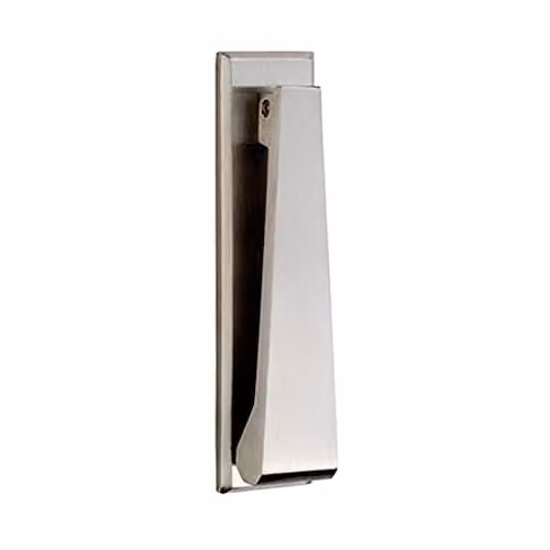 Loops Slimline Contemporary Door Knocker in Brushed Satin Stainless Steel Silver – 1