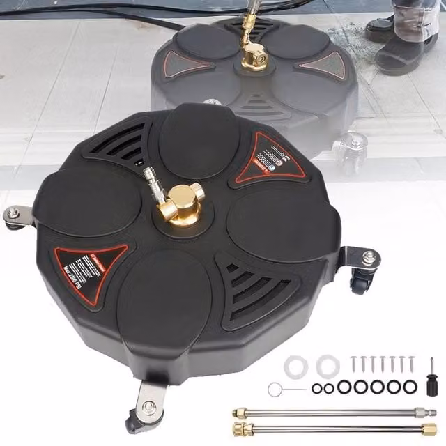 Kelvenix 13 inch Pressure Washer Kit with Wheels, 2500 PSI and 2 Extension Wands in Black