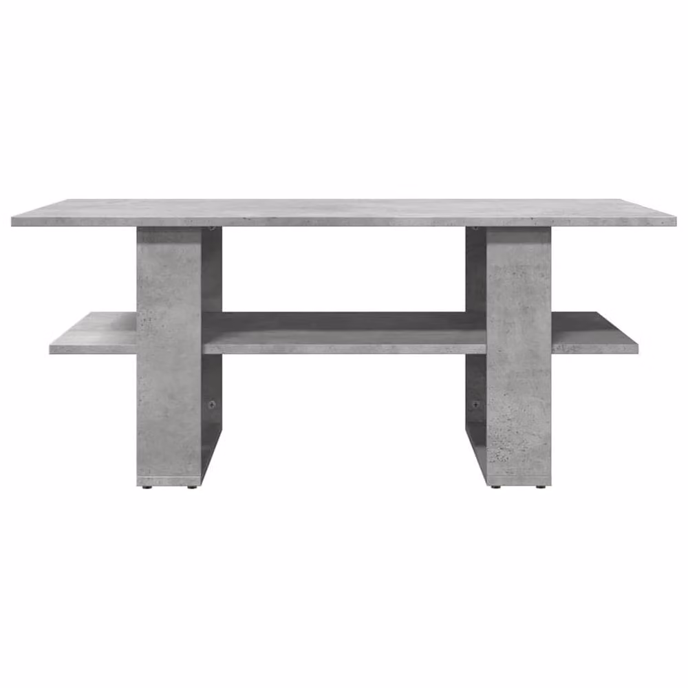 Berkfield Home Modern Rectangular Coffee Table in Concrete Grey, W/D/H: 102 x 55 x 42 cm – 3