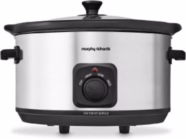Morphy Richards Stainless Steel 6.5L Slow Cooker in Silver