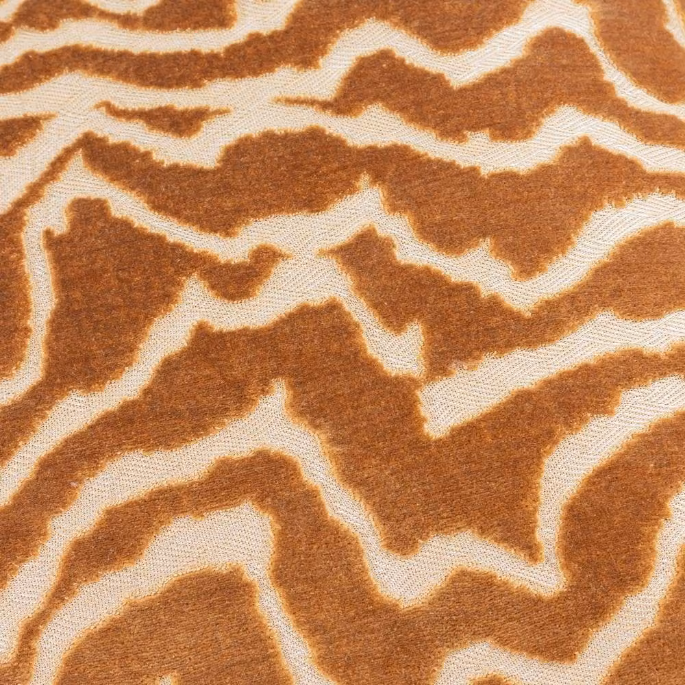 Paoletti Tierra Bronze Cut Velvet Abstract Square Cushion, W/D/H: 50 x 50 x 50 cm – 4
