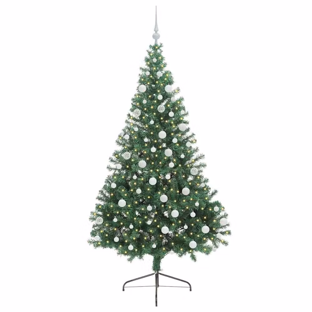 Berkfield Home Pre-lit Artificial Christmas Tree, Green, Height: 180 cm – 3