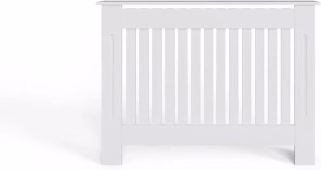 Havendro Vertical Slat Medium MDF Radiator Cover in Matt White – 1