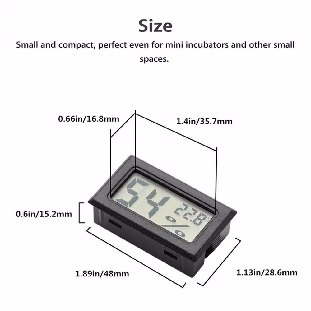 SPETLEK Digital LCD Thermometer Temperature Meter in Black – 2