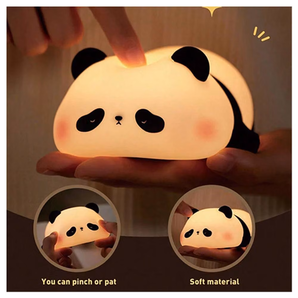 Dragodirect Panda Silicone Night Light in White with Adjustable Timer and Touch Control – 5