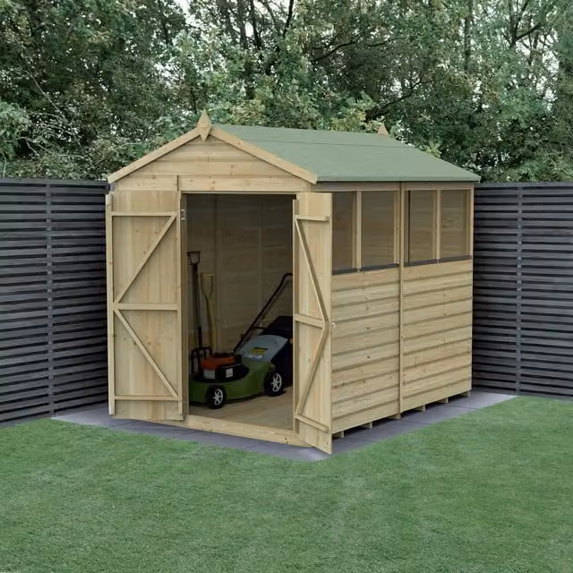 Beckwood Apex Rustic Wood Garden Shed in Brown
