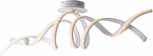 Netlighting Mystral Integrated LED Semi Flush Ceiling Light in White, 4000K Cool White