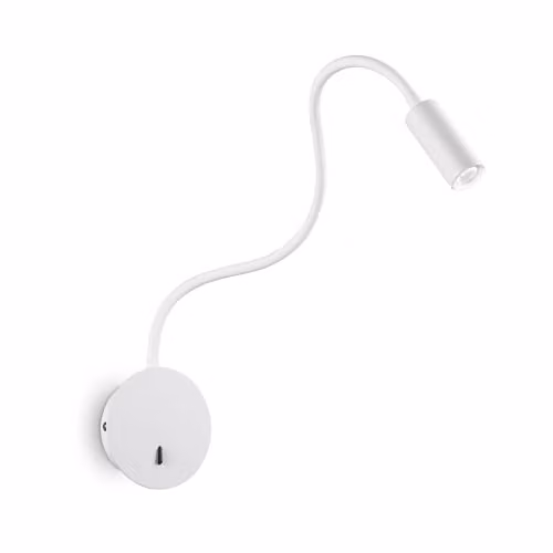 Ideal Lux Focus LED Single Adjustable Wall Light in White – 1
