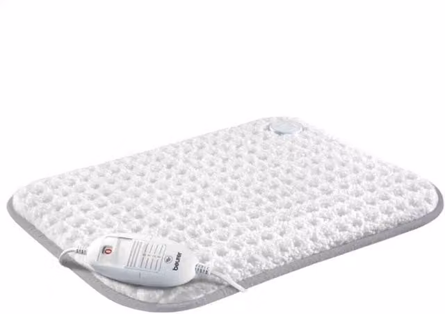 Beurer UE0008 Super Cosy Super Fluffy Heat Pad in White with Microfibre and Fleece Fabric