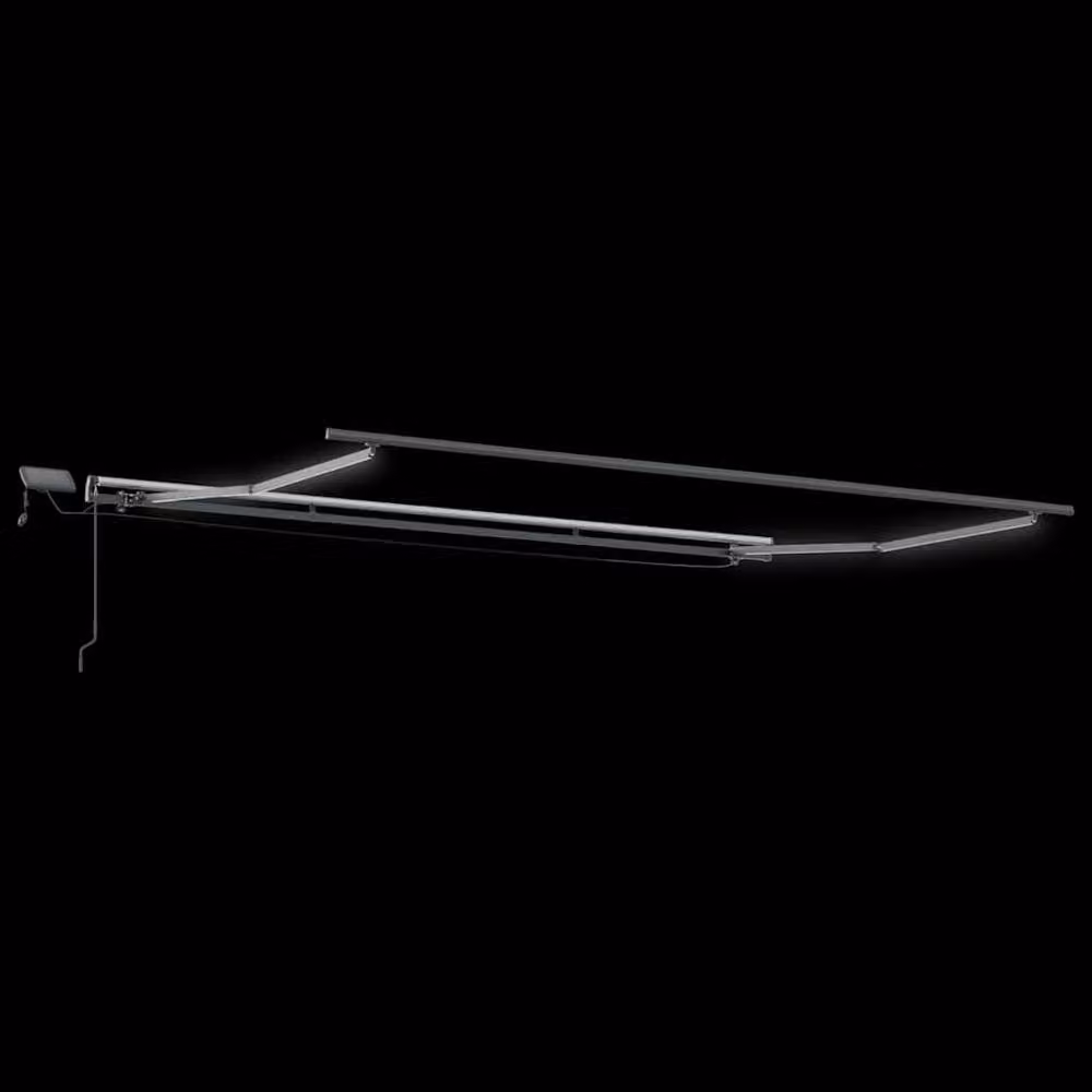 Berkfield Home Manual Retractable Awning with LEDs, Anthracite and White, W: 400 cm, D: 300 cm – 5