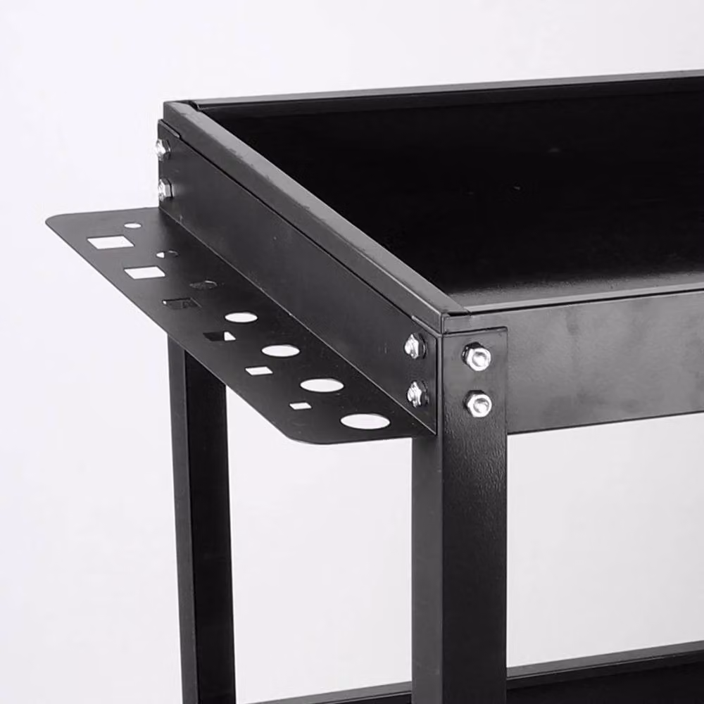 EONLION 3 Tier Rollable Tool Storage Garage Trolley Cart Shelf, Black – 3