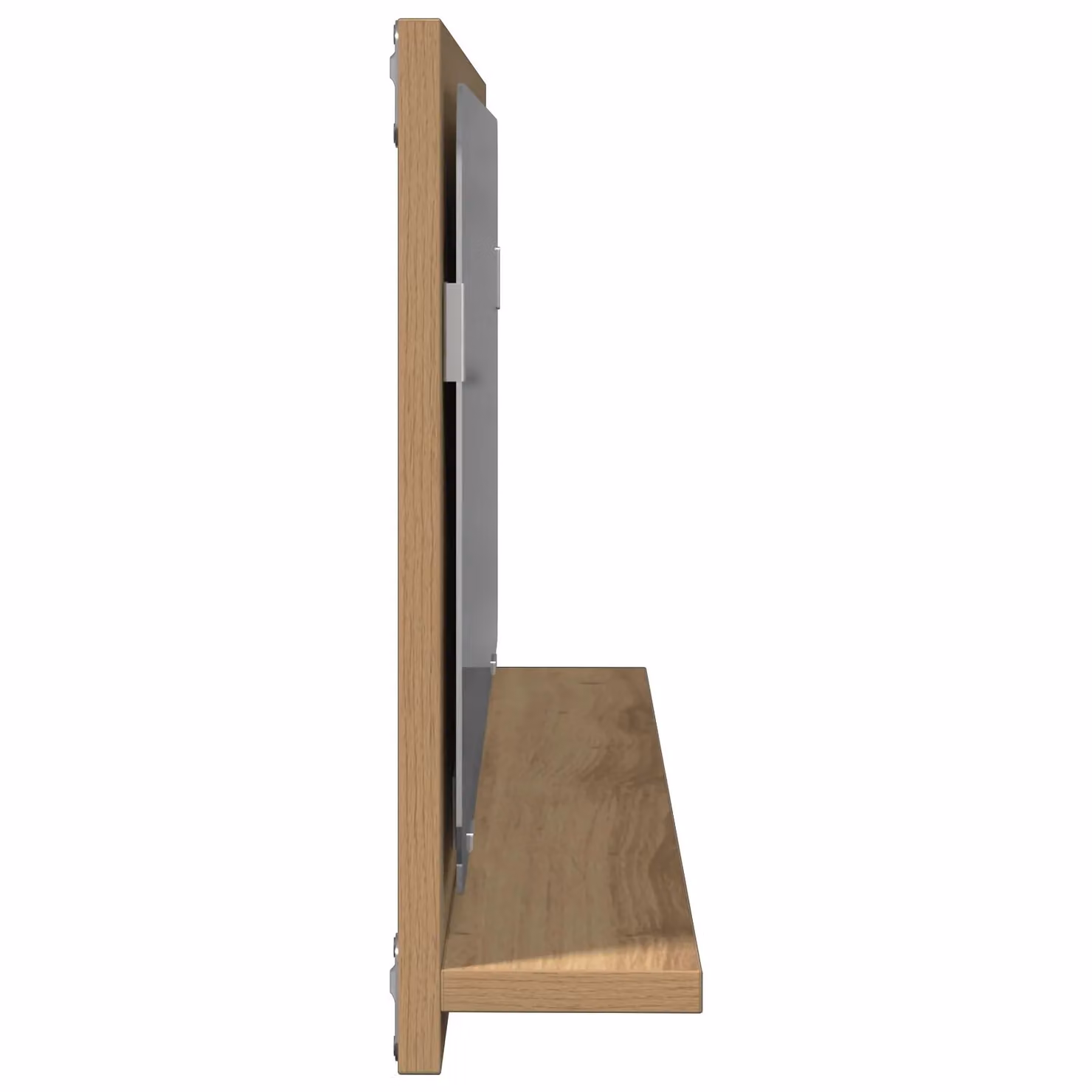Berkfield Home Modern Rectangular Wall Mirror in Brown Wood, W: 90 cm, D: 10.5 cm, H: 37 cm – 2