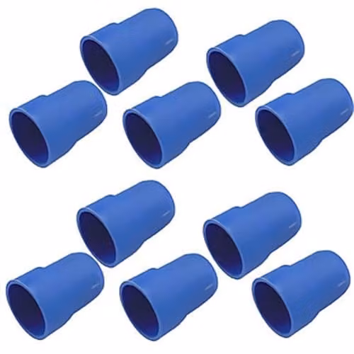 McAlpine Blue Washing Machine Blank Plug Outlet Hose Nozzle Spigot Cap, 3/8 inch, Pack of 10