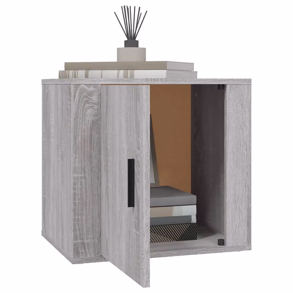 Berkfield Home Bedside Cabinet in Grey Sonoma, W: 50 cm, D: 39 cm, H: 47 cm – 2