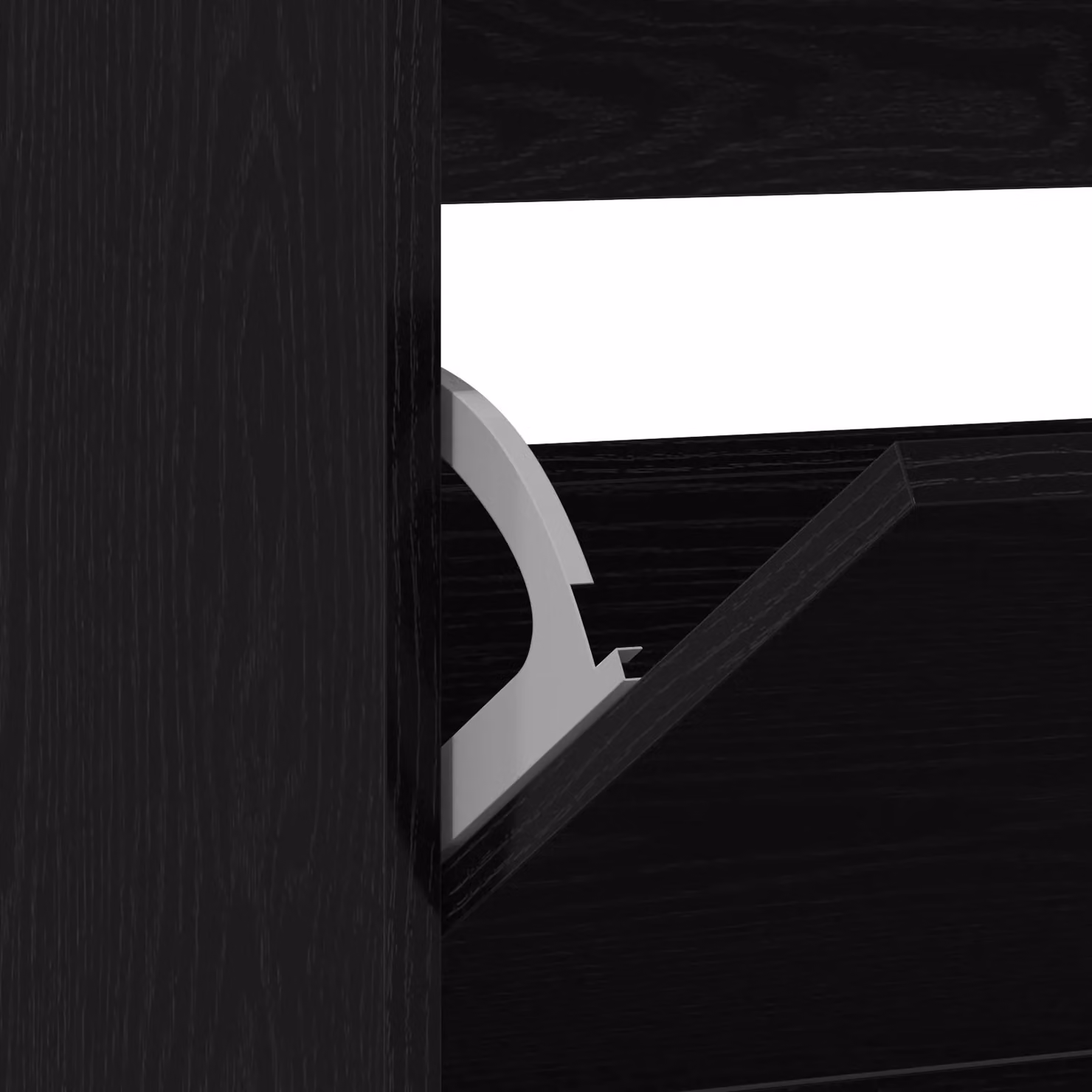 Berkfield Home Modern Black Oak Shoe Cabinet with Tilting Compartments W/D/H: 80 x 21 x 87.5 cm – 3
