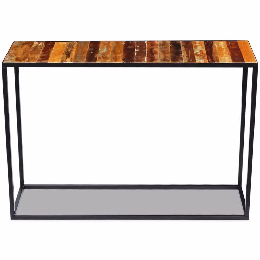 Berkfield Home Beautiful Console Table in Brown Solid Reclaimed Wood, W/D/H: 110 x 35 x 76 cm – 2